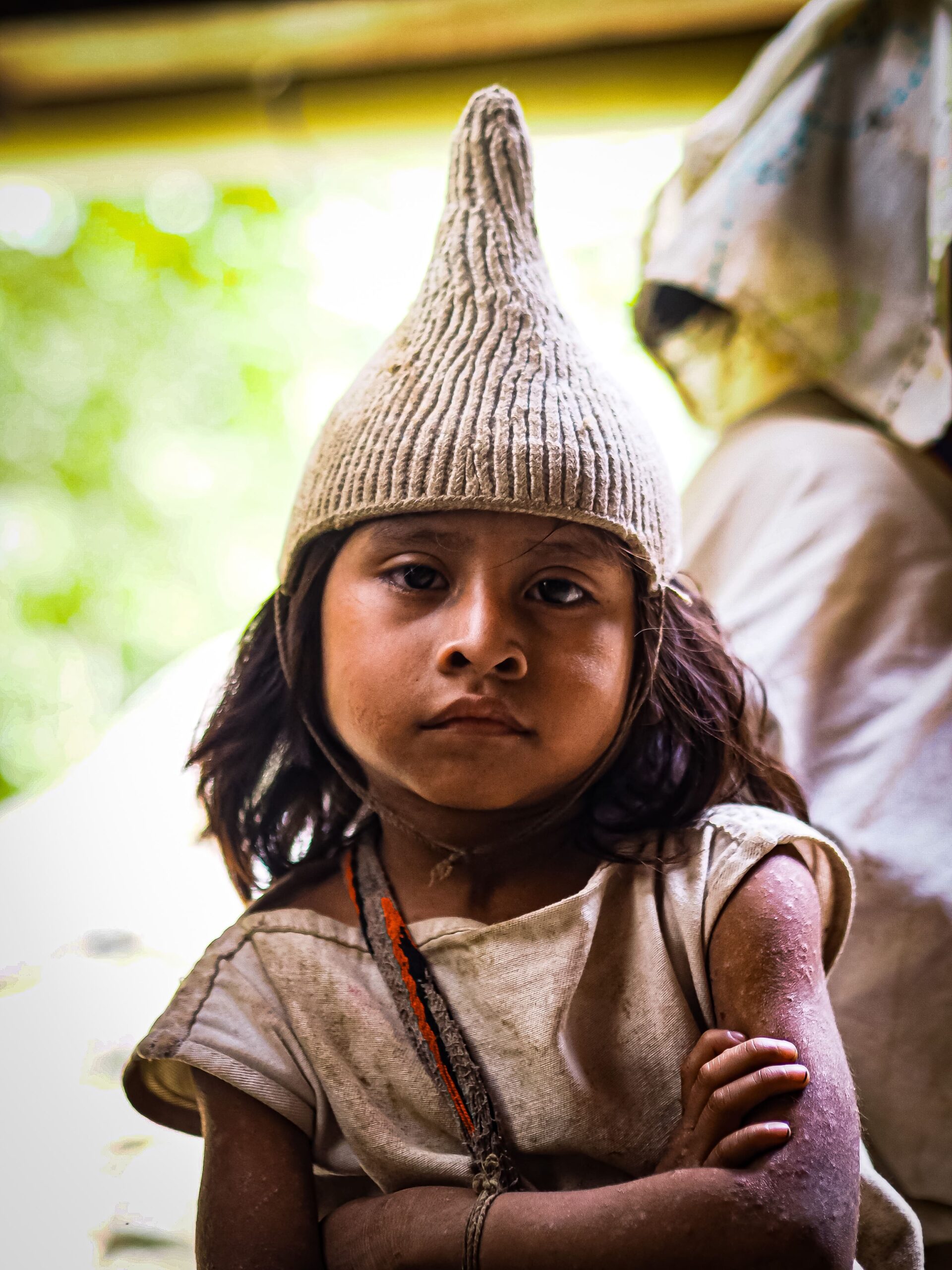 Portrait d’une enfant indigène en Colombie Portrait d'une enfant indigène en Colombie